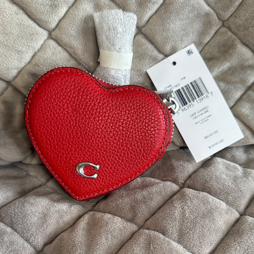 Coach Red Heart Coin Purse